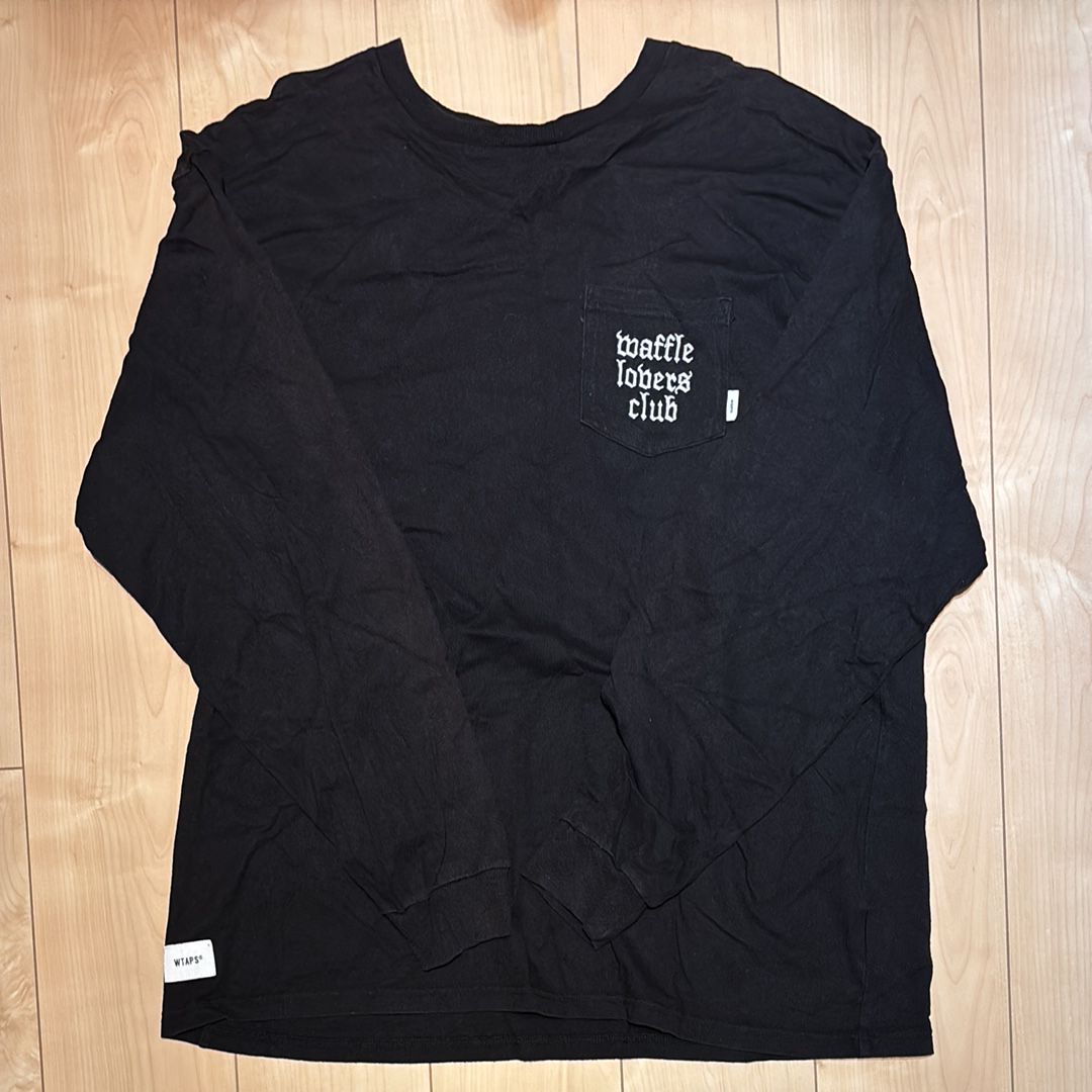 ダブルタップス x ヴァンズ ワッフル ラバーズ クラブ L/S Tシャツ "ブラック"