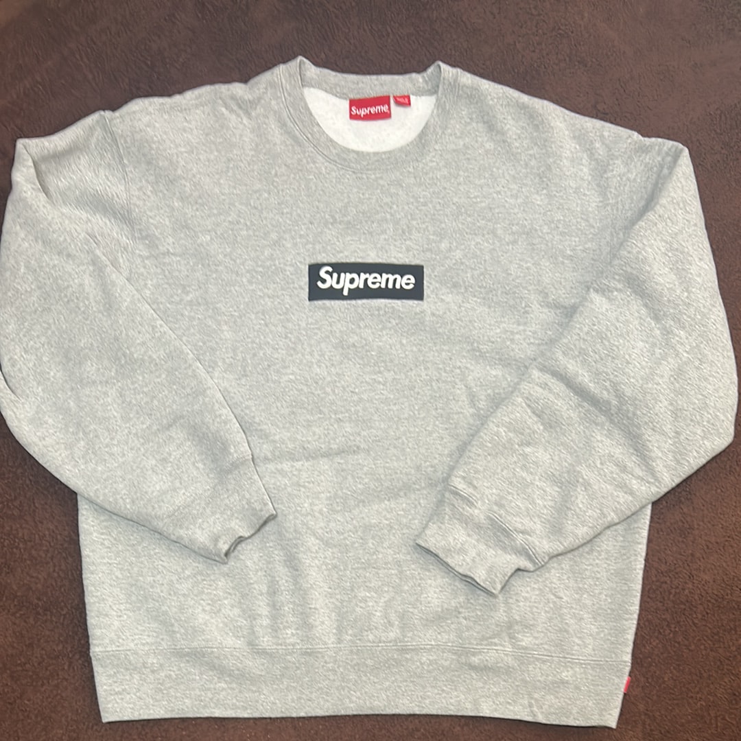 Supreme Box Logo Crewneck "Heather Grey" (22FW)
