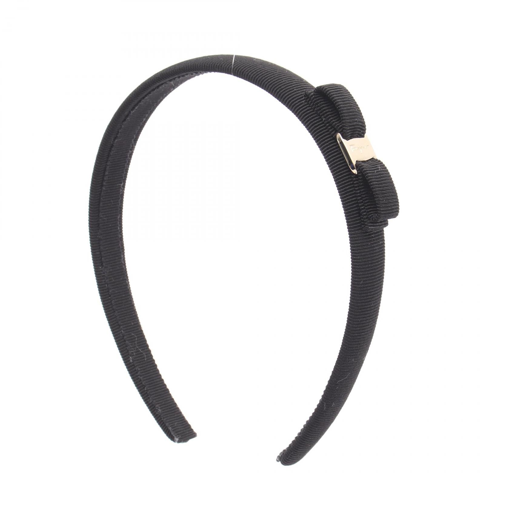 サルヴァトーレフェラガモ Salvatore Ferragamo ヴァラリボン カチューシャ 衣料品 コットン / プラスチック レディース ブラック系 430314340086 【新品】