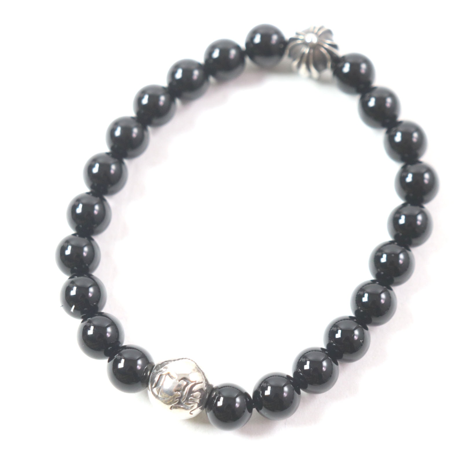 美品 クロムハーツ ブレスレット BEAD ブラック シルバー