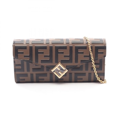 フェンディ FENDI FFダイヤモンド ショルダーバッグ バッグ レザー レディース ブラウン系 8M0365ADYMF13VK 【新品】