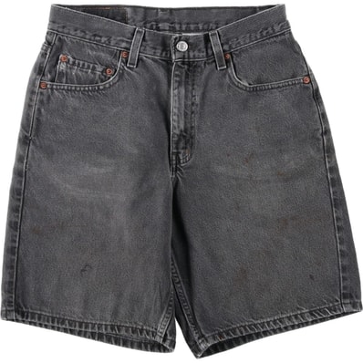 古着 00年代 リーバイス Levi's 550 RELAXED FIT ブラックデニムショーツ ショートパンツ メンズw30相当/eaa661896