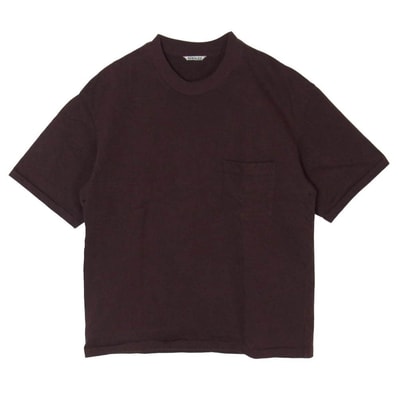 AURALEE オーラリー 25SS A25ST01SU HEAVY WEIGHT POCKET TEE ヘビーウェイト ポケット クルーネック 半袖 Tシャツ ブラウン系 5【中古】
