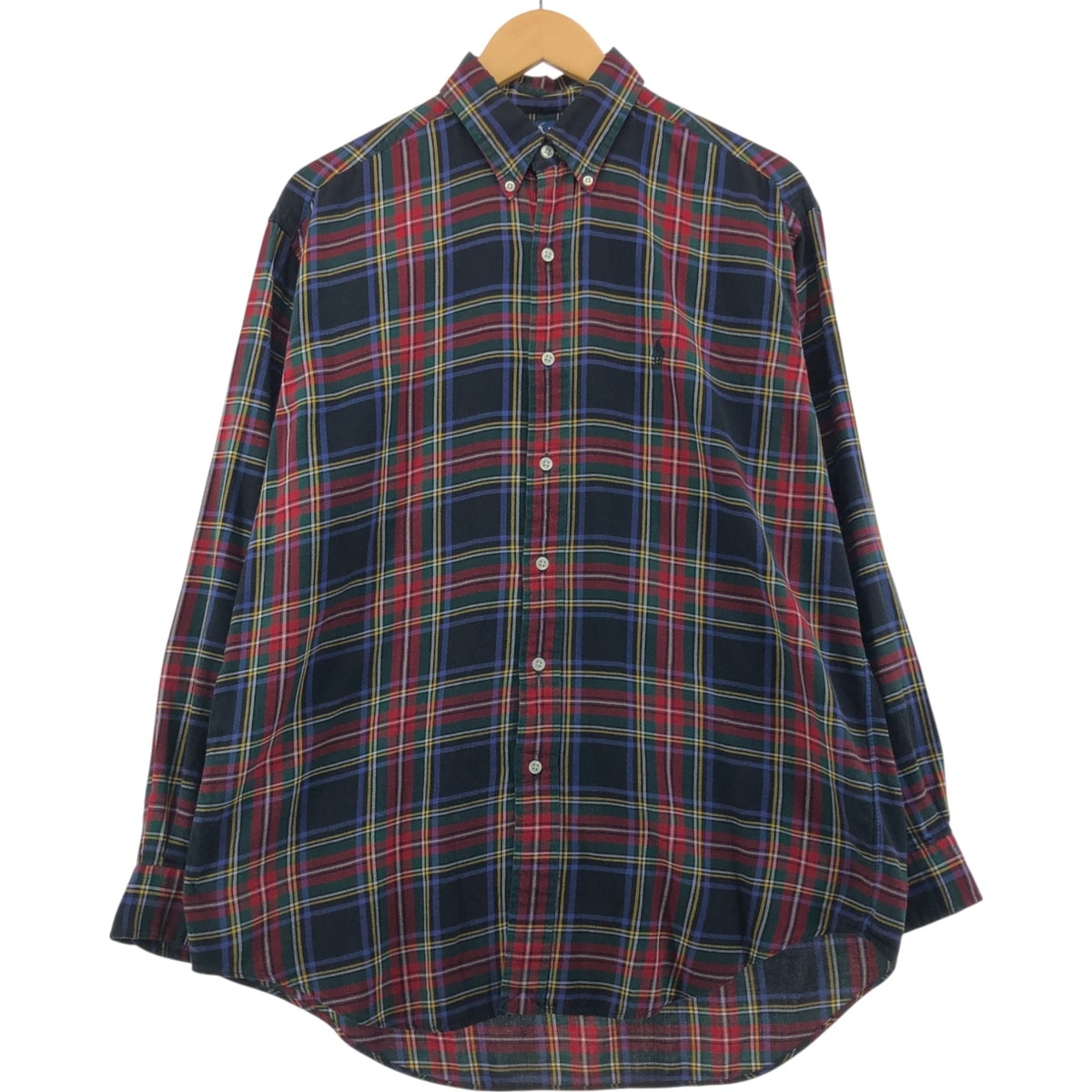 古着 ラルフローレン Ralph Lauren BLAKE タータンチェック 長袖 ボタンダウンチェックシャツ メンズM相当/eaa561506
