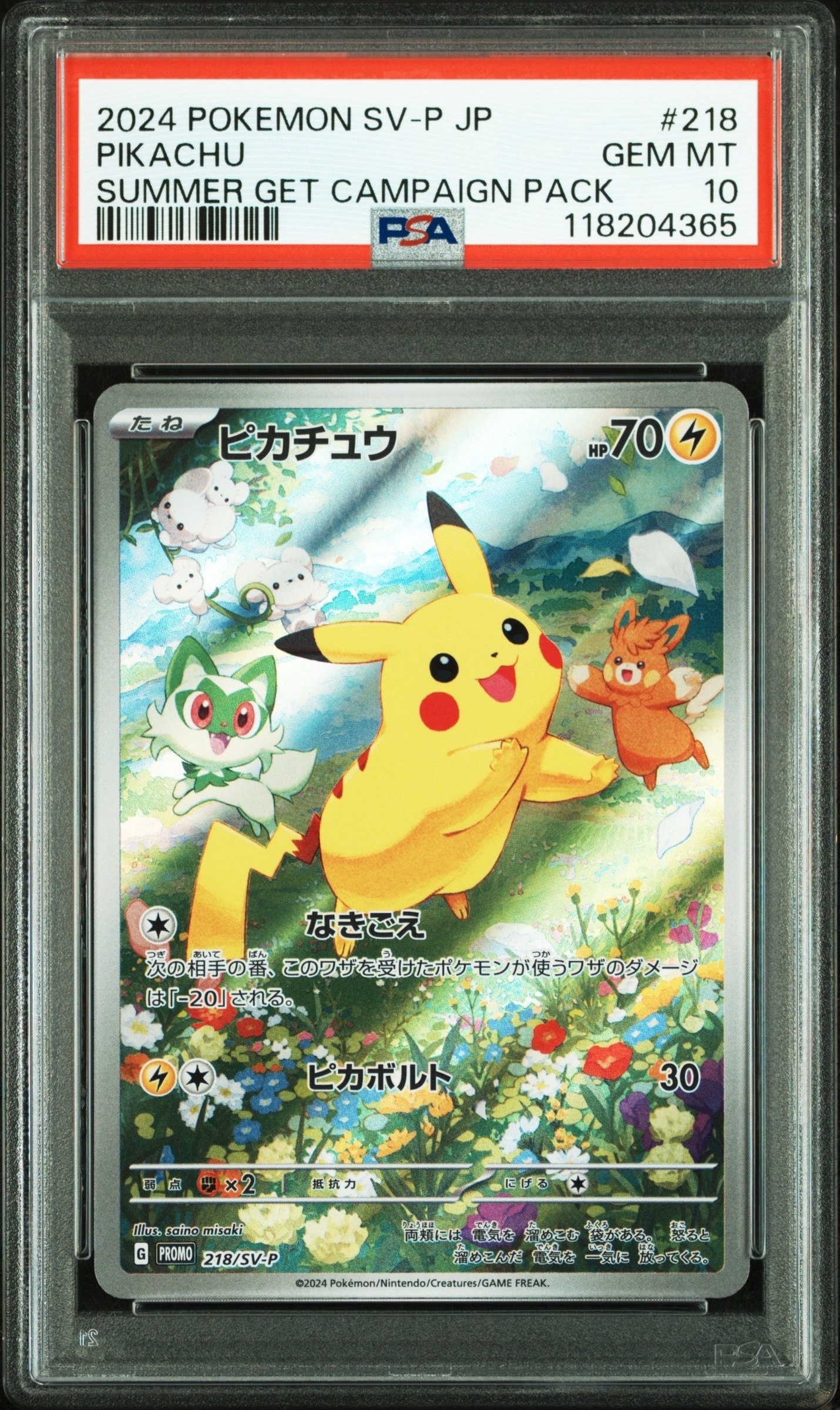 ピカチュウ P [SV-P 218](プロモカードパック「ポケカの夏がキタ!プロモカードGetキャンペーン!」)