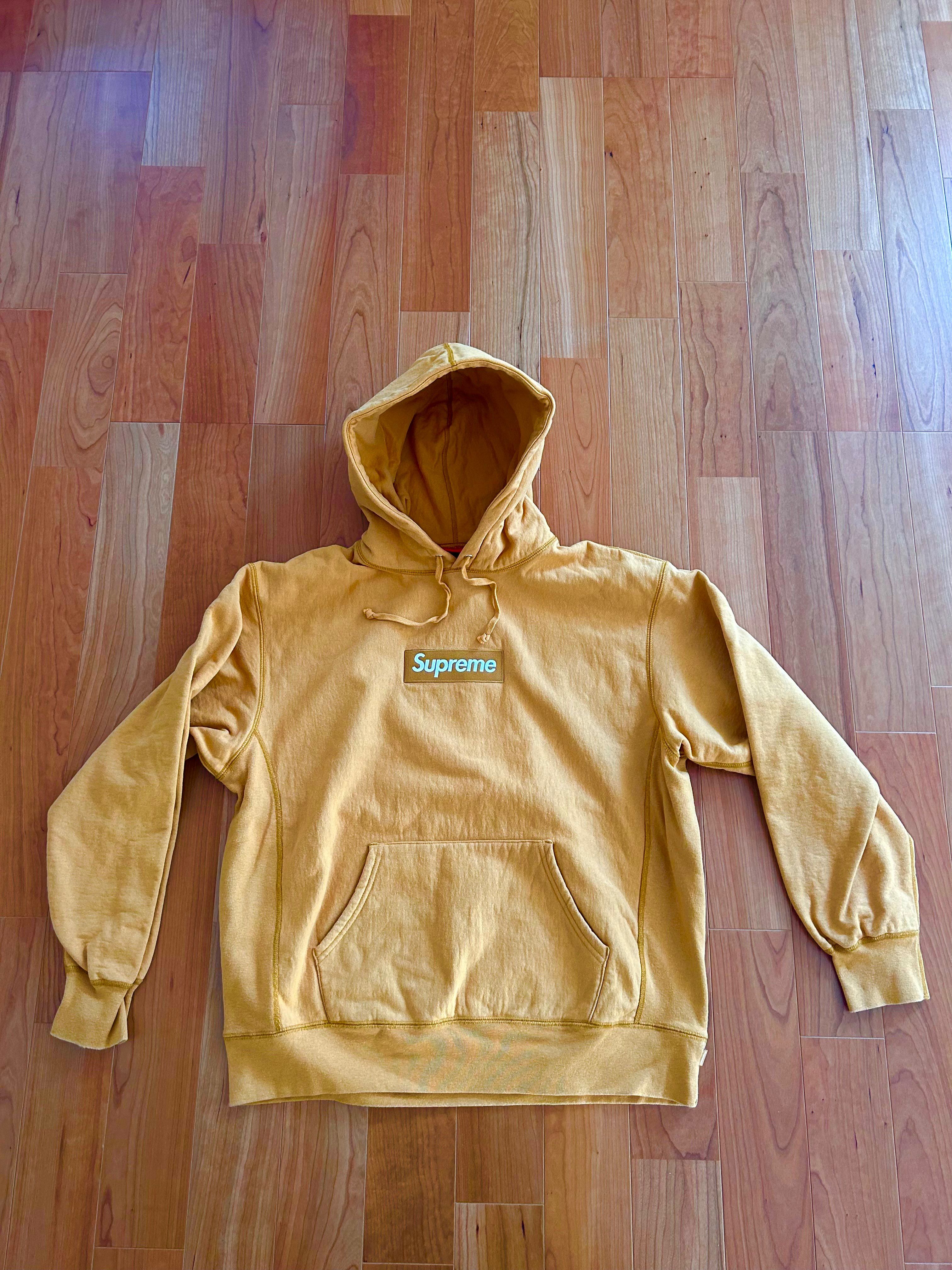 Supreme Box Logo Hooded Sweatshirt "Light Mustard" (21FW)