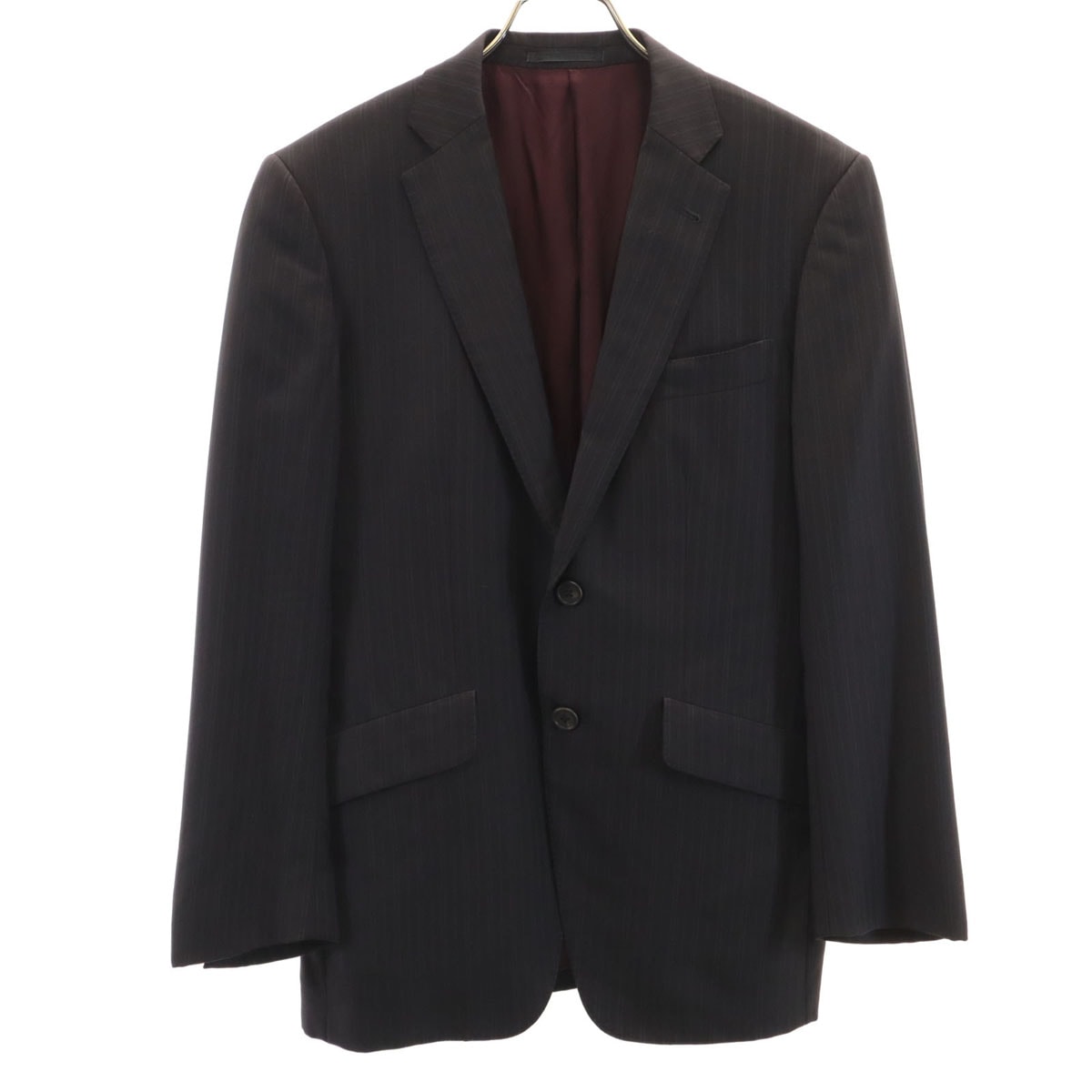 Paul Smith LONDON ポールスミスロンドン 日本製 ストライプ柄 テーラードジャケット S ブラック系