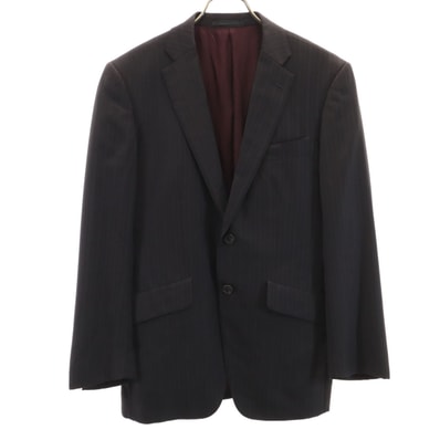 Paul Smith LONDON ポールスミスロンドン 日本製 ストライプ柄 テーラードジャケット S ブラック系