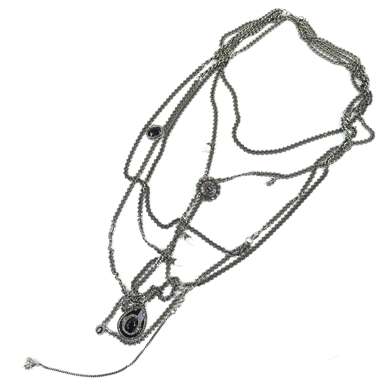 美品 アレキサンダーマックイーン ネックレス シルバー メンズ