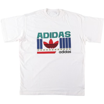 古着 80~90年代 アディダス adidas トレフォイルロゴ ロゴプリントTシャツ メンズM相当 ヴィンテージ/eaa657790