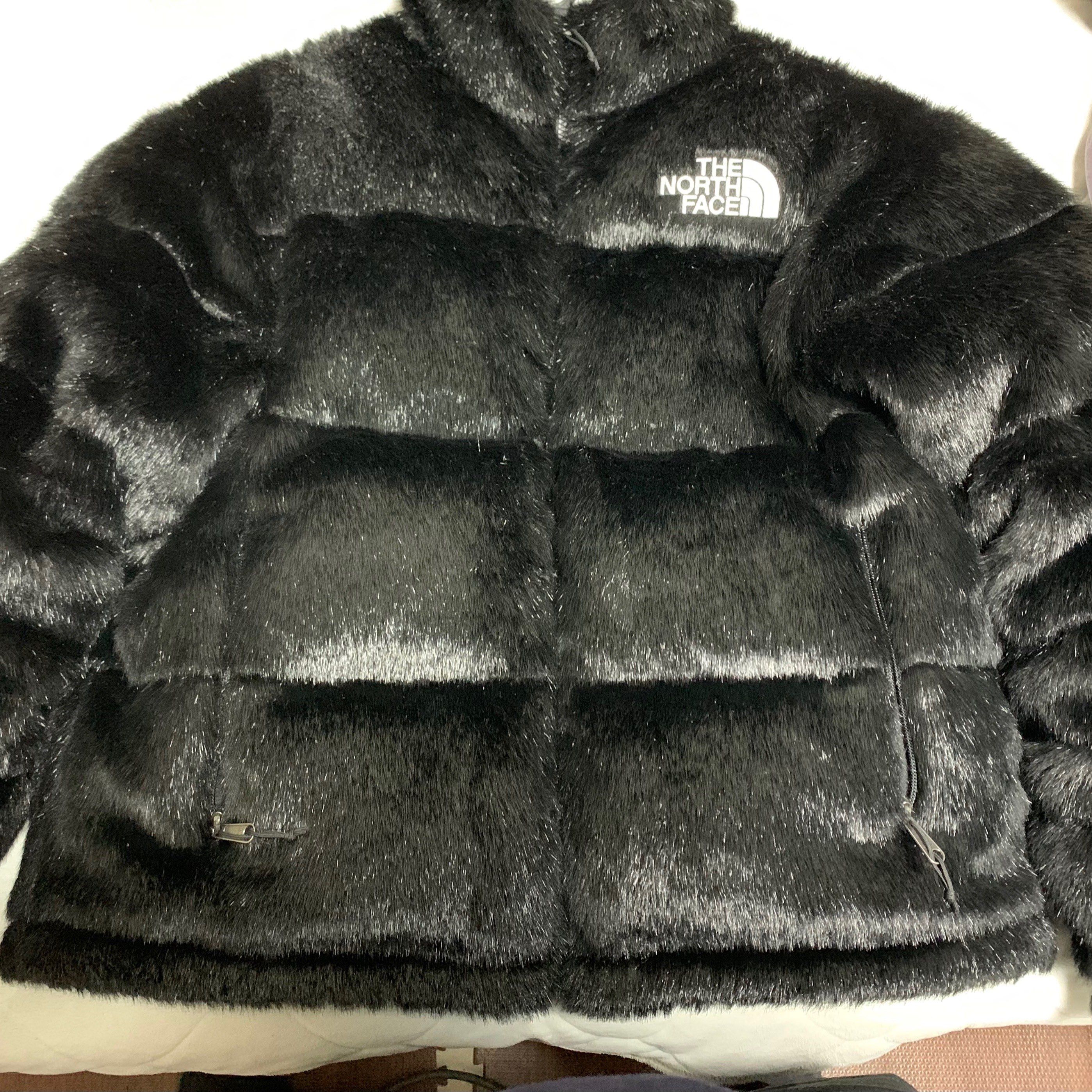 Supreme x The North Face Faux Fur Nuptse Jacket "Black"