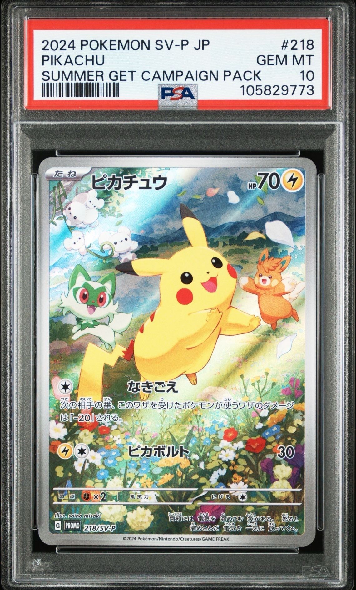 ピカチュウ P [SV-P 218](プロモカードパック「ポケカの夏がキタ!プロモカードGetキャンペーン!」)
