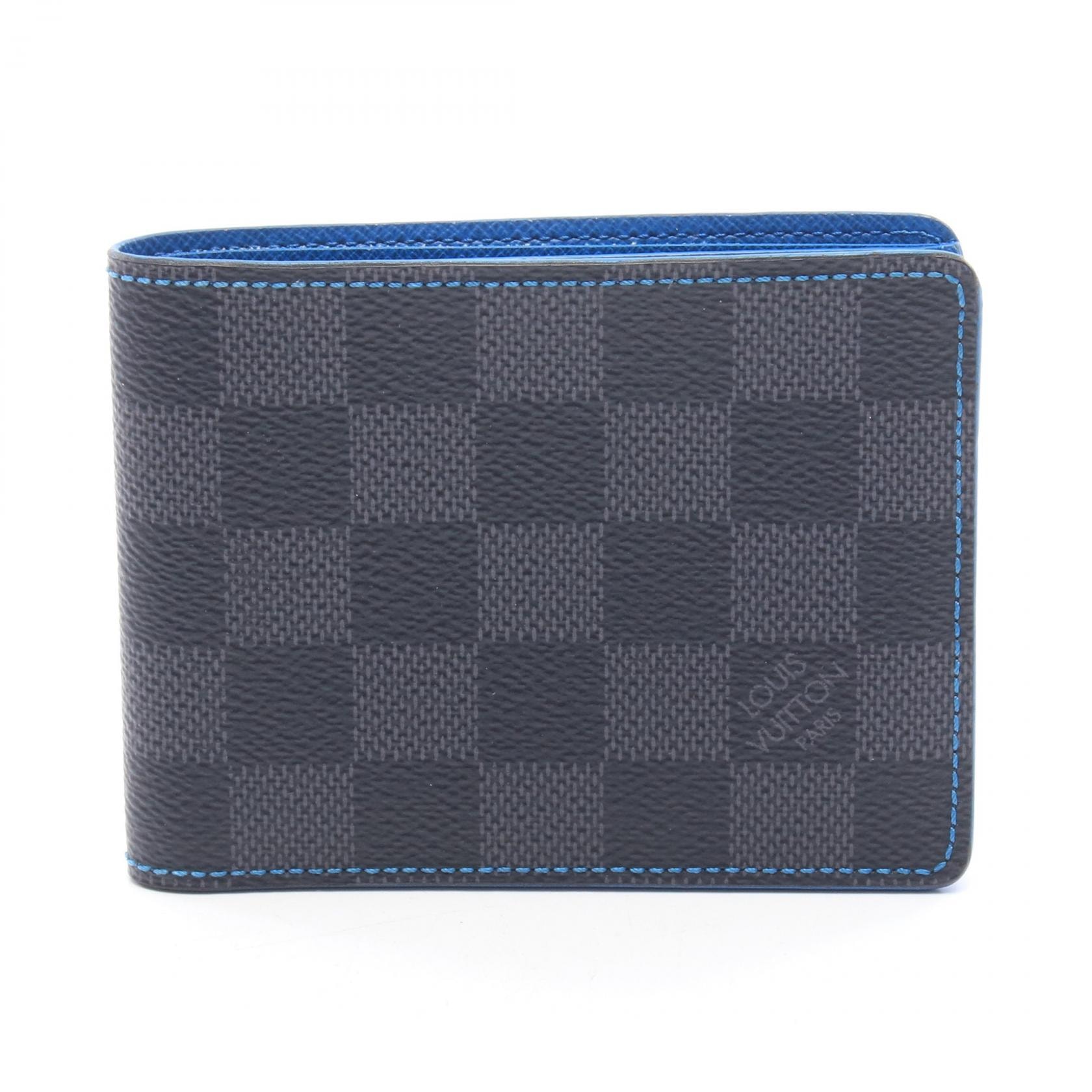 ルイ・ヴィトン LOUIS VUITTON ポルトフォイユ スレンダー ダミエグラフィット 二つ折り財布 財布 PVC メンズ ブラック系 N64033 【中古】