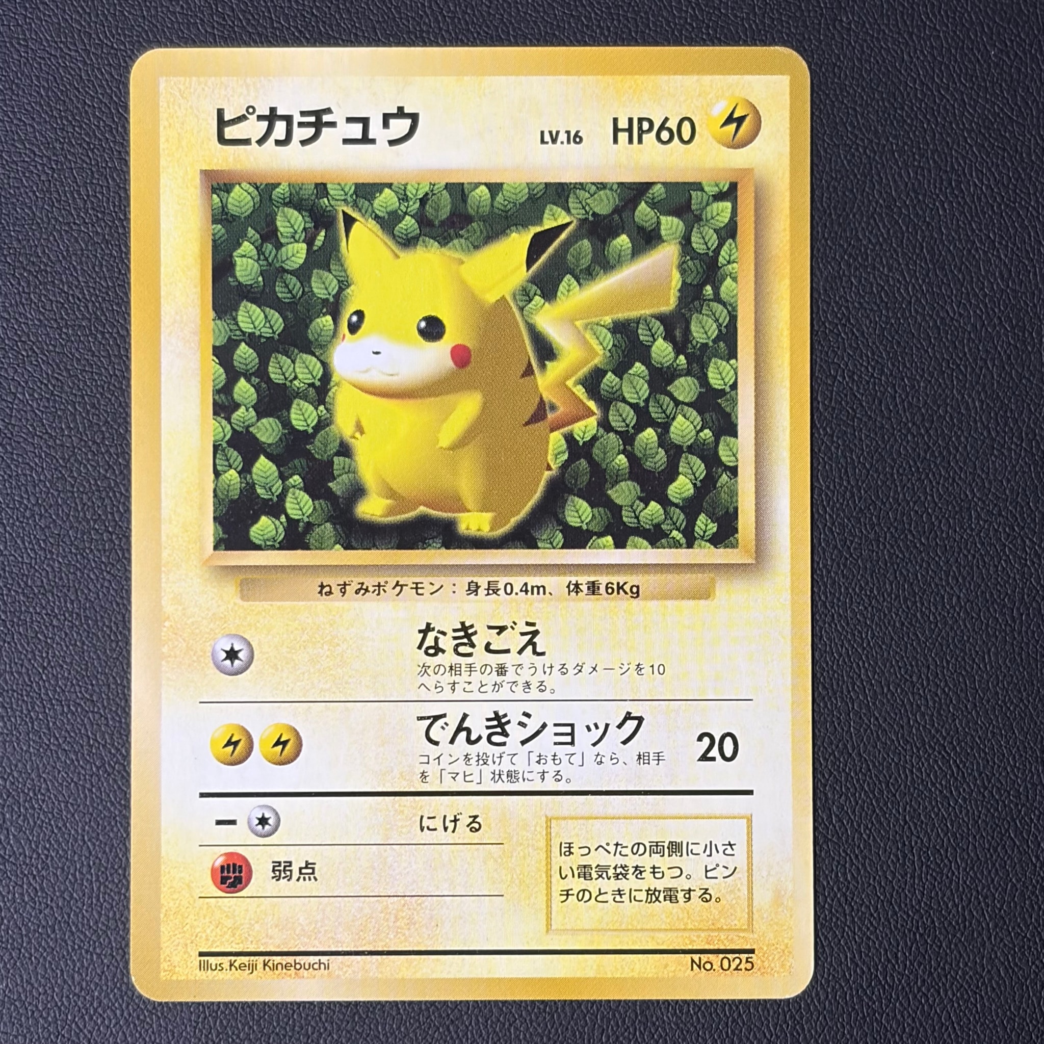 ピカチュウ P : 旧裏 (※ 光沢なし) [PMCG-P No.025](プロモーションカード「すぐわかるポケモンカードの遊びかた」)