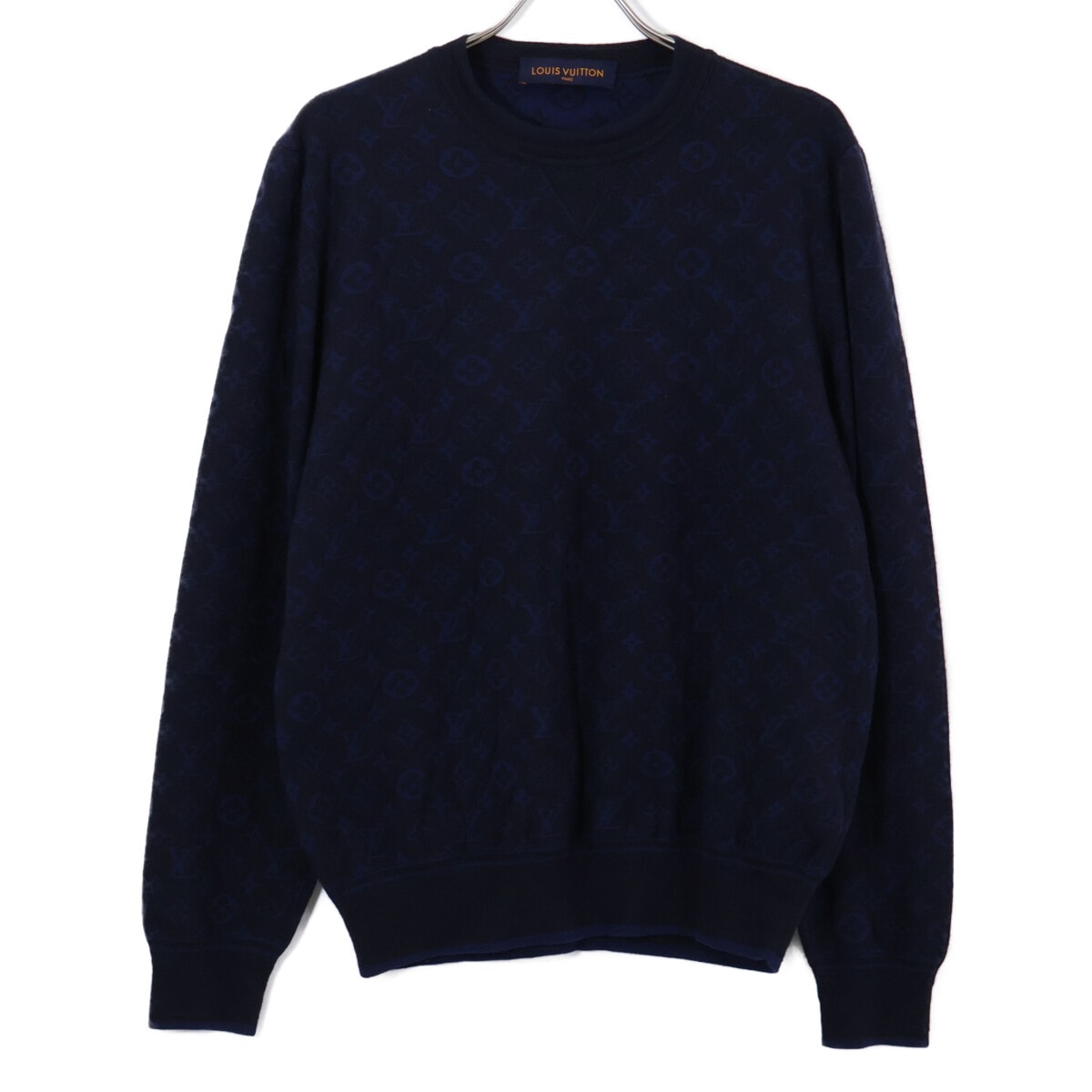 ルイヴィトン 【国内正規】RM182M GVB HFN01W モノグラム カシミヤxウール 長袖ニットセーター XL