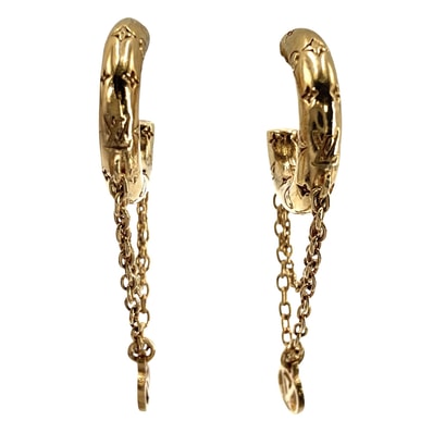 LOUIS VUITTON ルイヴィトン ピアス ブックルドレイユ ミニ・フープ アクセサリー レディース 約2.8g【中古品】
