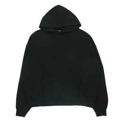 FEAR OF GOD フィアオブゴッド ESSENTIALS エッセンシャルズ バックロゴ フーディー パーカー ブラック系 M【中古】