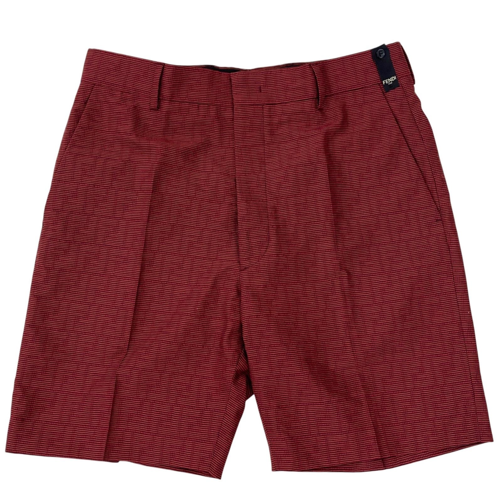 美品 フェンディ ショートパンツ レッド メンズ 46 FB0521 AKC4