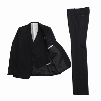 JOHN LAWRENCE SULLIVAN ジョンローレンスサリバン Wool Single Breasted Jacket パンツスーツ サイズ38 シングルブレストジャケット スリーピース セットアップ ブランド古着【中古】20261008/RB1247