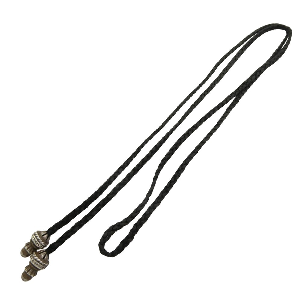 CHROME HEARTS クロムハーツ(原本無) LEATHER BRAID ボロチップ レザー ブレード ブラック系 シルバー系【中古】