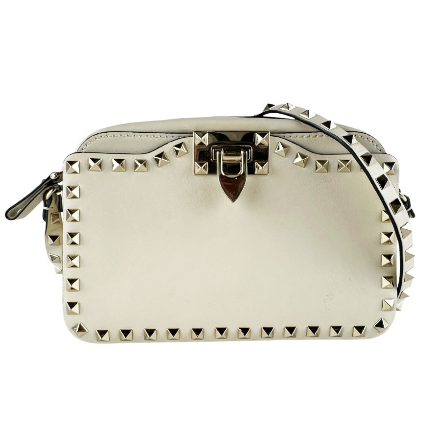 ヴァレンティノ ガラヴァーニ Valentino Garavani ショルダーバッグ レザー アイボリー レディース【中古】 z10266
