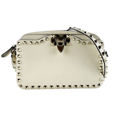 ヴァレンティノ ガラヴァーニ Valentino Garavani ショルダーバッグ レザー アイボリー レディース【中古】 z10266