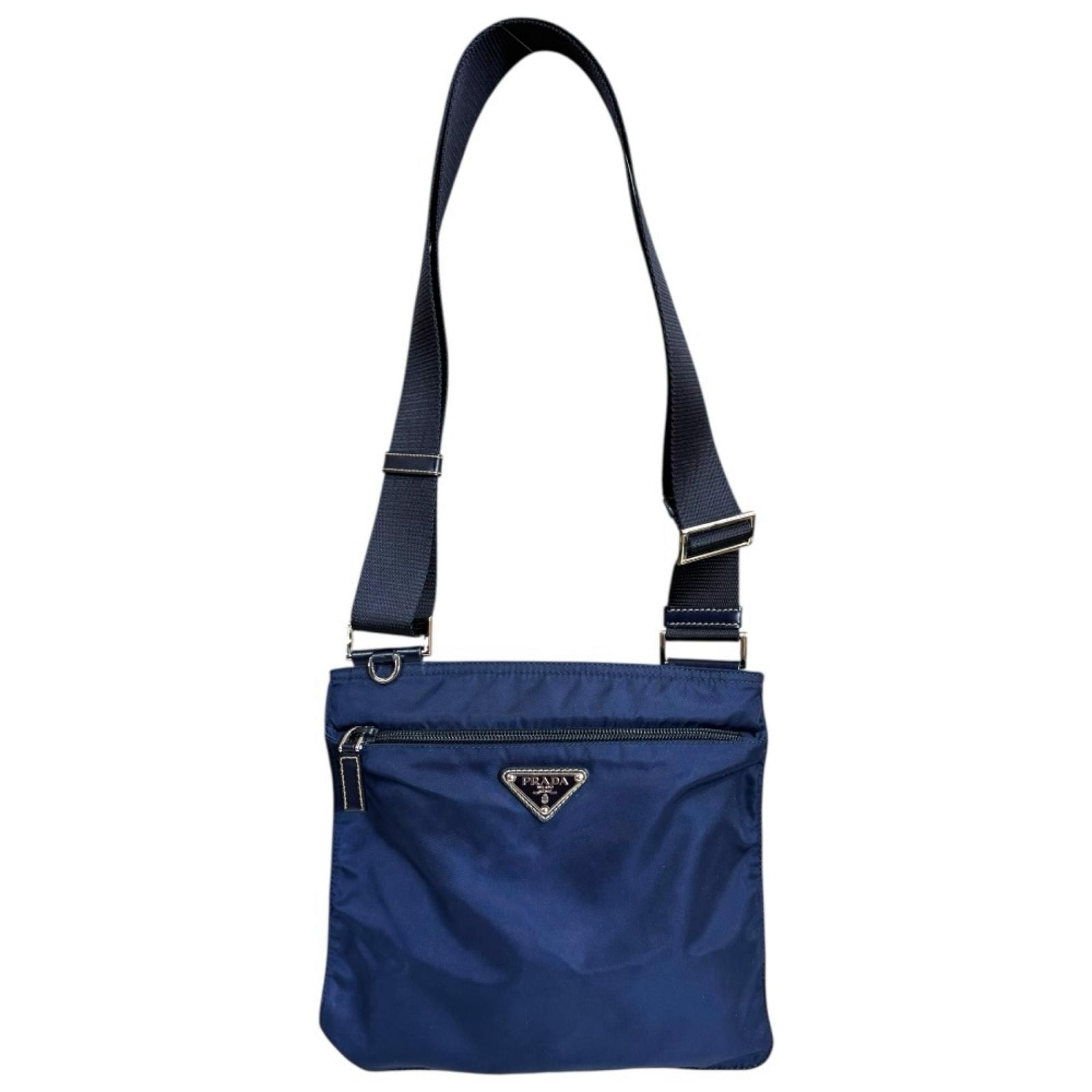 プラダ ショルダーバッグ ナイロン BT0420 ネイビー ユニセックス PRADA  中古