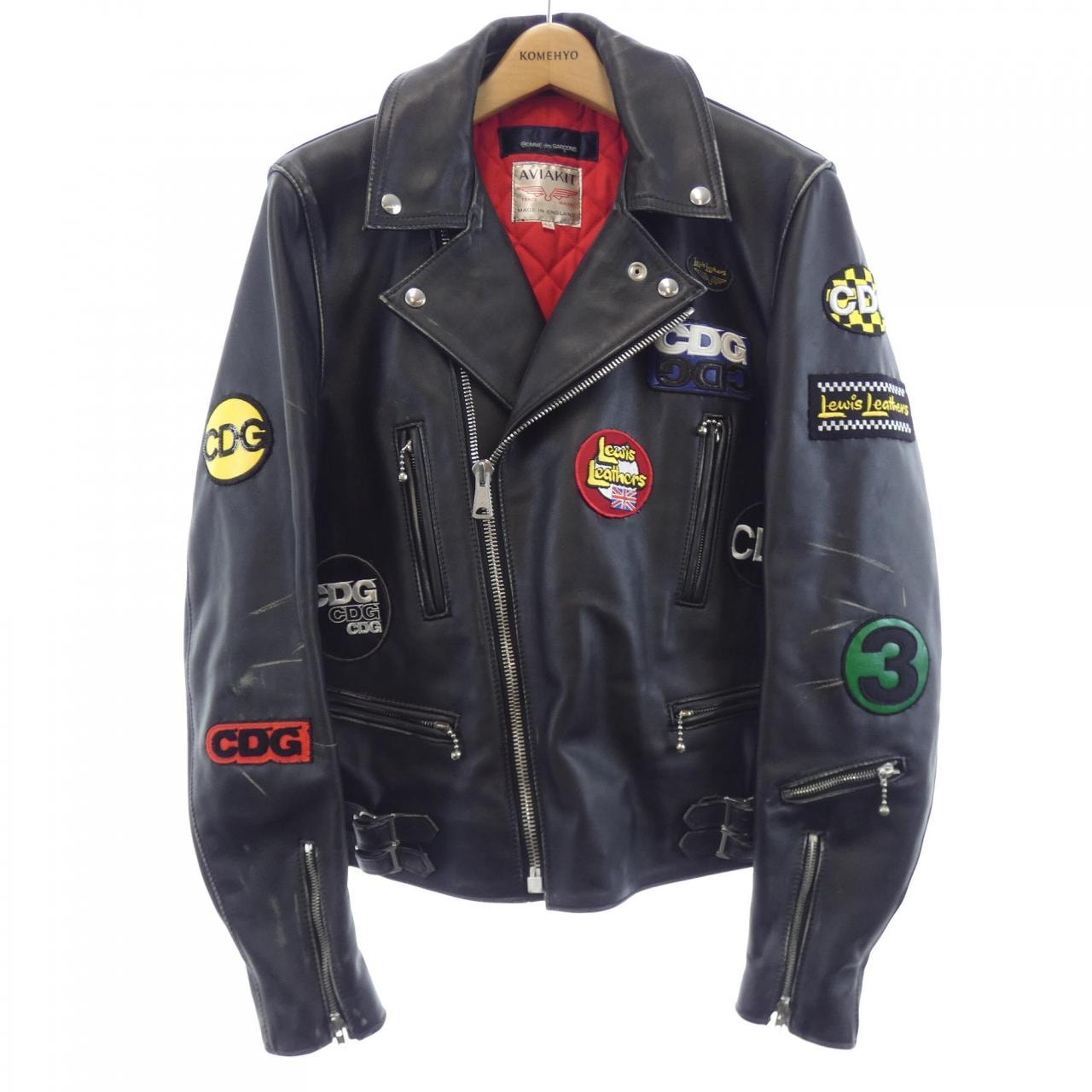 コムデギャルソン COMME des GARCONS LEWIS LEATHERS KZ-J004 レザーライダースジャケット