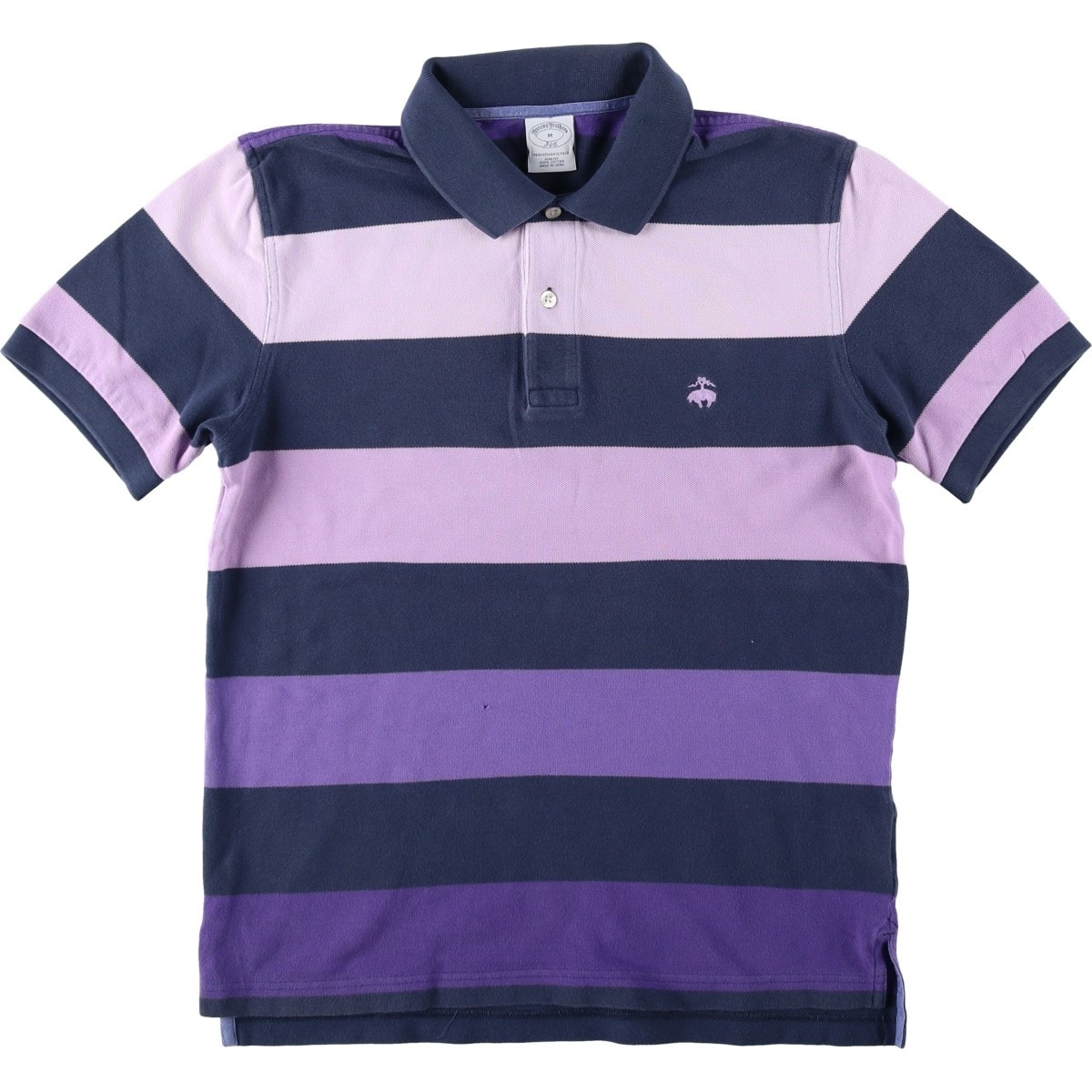 古着 ブルックスブラザーズ Brooks Brothers 346 マルチボーダー 半袖 ボーダー ポロシャツ メンズM相当/eaa644685