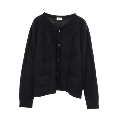 セリーヌ CELINE BRUSHED MOHAIR トリオンフボタン カーディガン 衣料品 トップス モヘヤ レディース ブラック系 【中古】