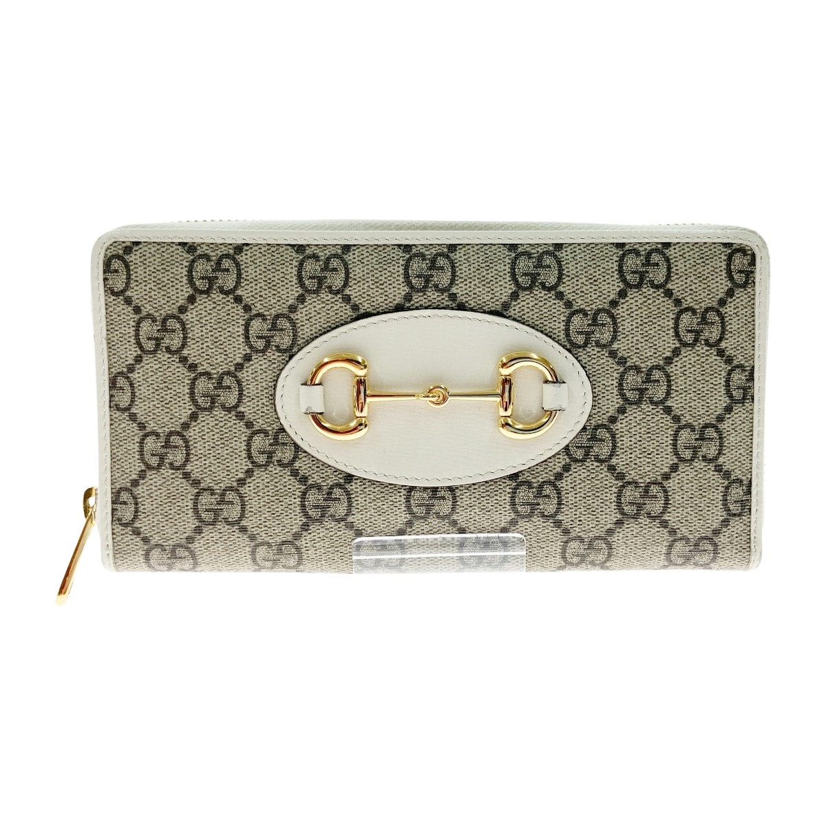 〇〇GUCCI グッチ ホースビット 1955 ジップアラウンドウォレット ファスナー長財布 621889 アイボリー