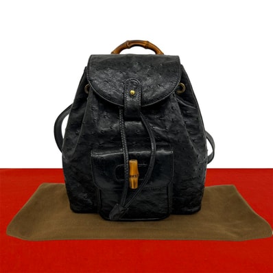GUCCI グッチ バンブー レザー リュックサック ブラック
39794