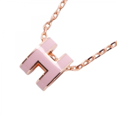 ★SALE【6jgb0344-k】エルメス ネックレス ミニポップアッシュ GPメッキ ピンク ピンクゴールド【中古】レディース