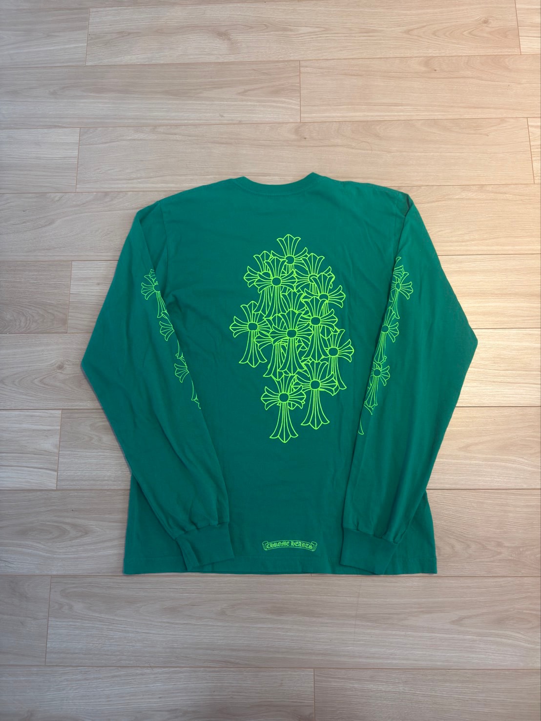 Chrome Hearts Cemetery Cross Logo L/S T-Shirt "Green"