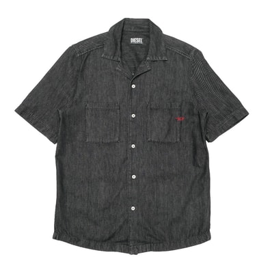 ■美品■DIESEL ディーゼル 半袖シャツ サイズXS オープンカラー デニムシャツ ブランド古着【中古】20260720/RB0110