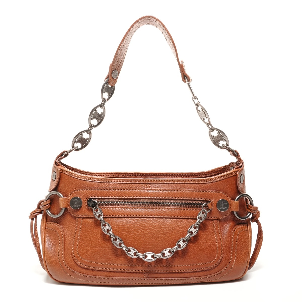 セリーヌ CELINE レザー トリオンフ ブギーバッグ ショルダーバッグ【中古】