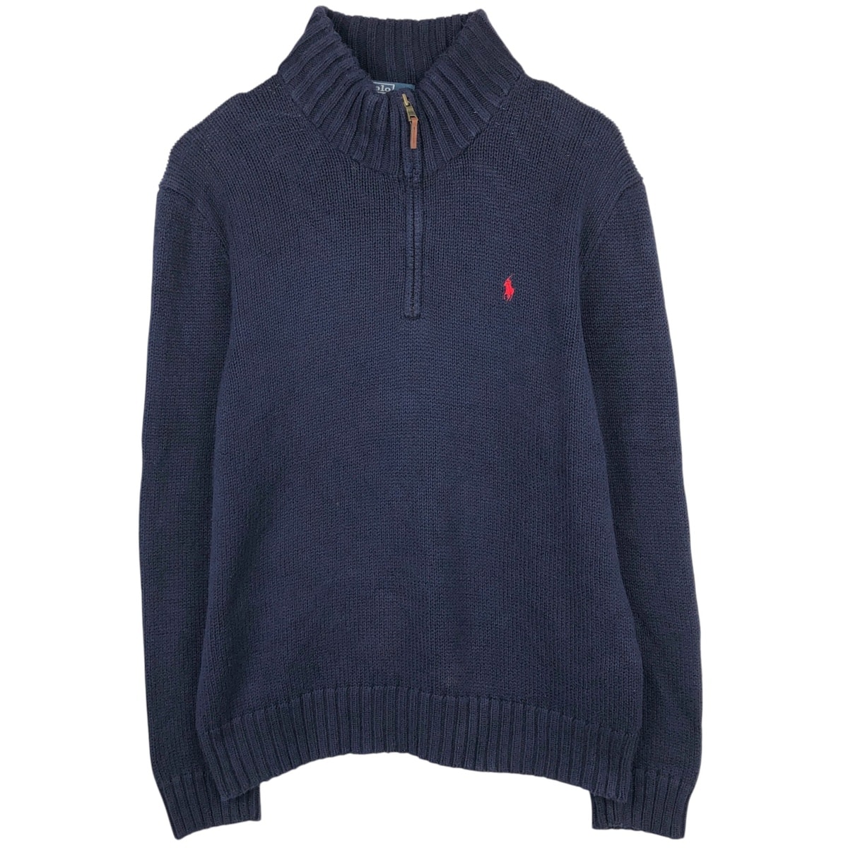 古着 ラルフローレン Ralph Lauren POLO by Ralph Lauren コットンニットハーフジップセーター メンズXL相当/eaa645960