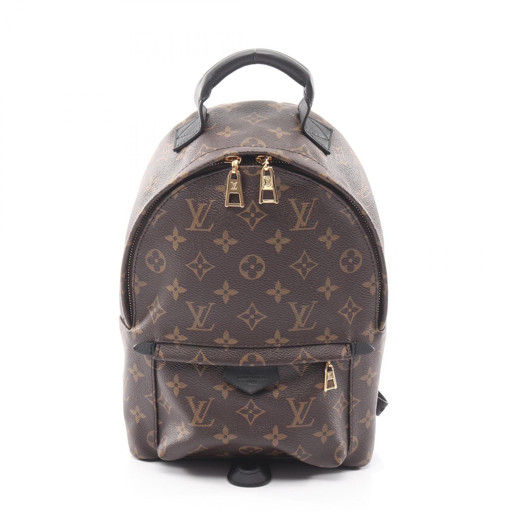 ルイ・ヴィトン LOUIS VUITTON パームスプリングスPM リュックサック バックパック バッグ PVCコーティングキャンバス レザー モノグラム レディース ブラウン系 / ブラック系 M41560 【中古】