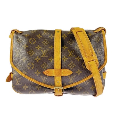 LOUIS VUITTON ルイヴィトン ショルダーバッグ モノグラム ソミュール30 M42256 ブラウン