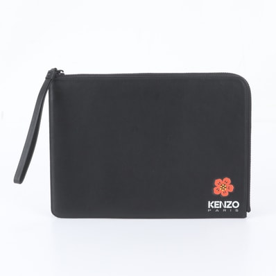 ■極美品 ケンゾー セカンドバッグ レザー