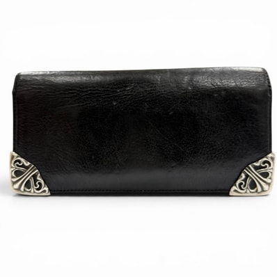 Chrome Hearts Single Fold Long Wallet Tips "Black"