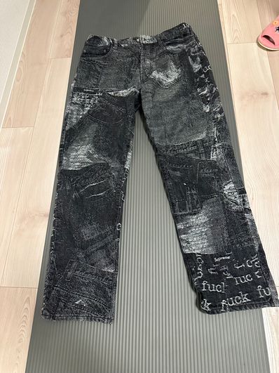 Supreme Archive Denim Jacquard Regular Jean "Black"