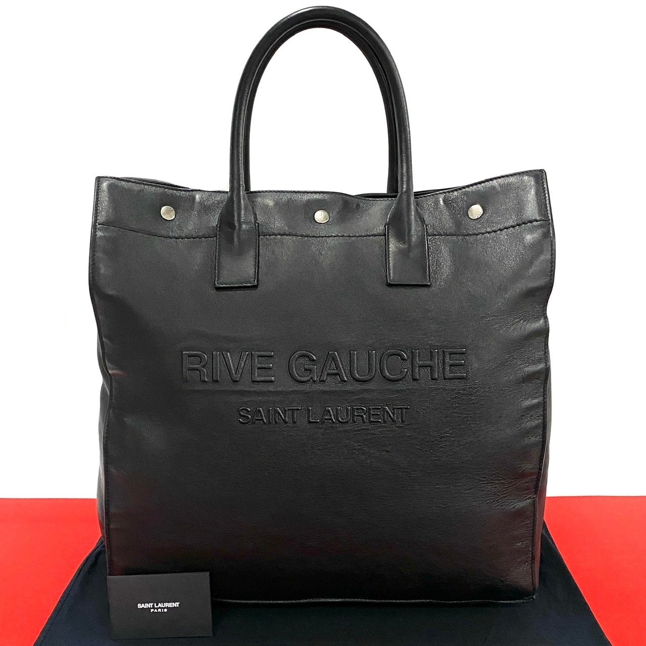 YVES SAINT LAURENT イヴ・サンローラン リヴゴーシュ レザー トートバッグ ブラック
35892