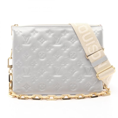 ルイ・ヴィトン LOUIS VUITTON クッサンPM ショルダーバッグ バッグ レザー モノグラム・エンボス シルバー レディース シルバー系 M21769 【中古】