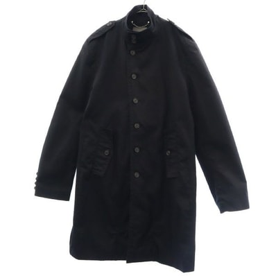 ZARA MAN ザラマン スタンドカラー コート L ブラック