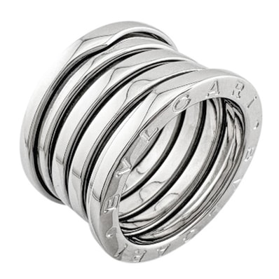 ブルガリ B-zero.1 ビーゼロワン 5バンド リング 指輪 11号 18金 K18ホワイトゴールド レディース BVLGARI 中古