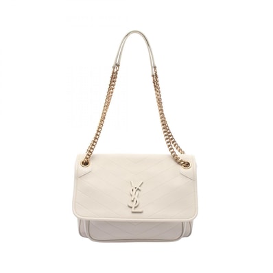 サンローランパリ SAINT LAURENT PARIS ニキ ショルダーバッグ バッグ レザー レディース ホワイト系 6331840 【中古】