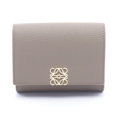 ロエベ LOEWE アナグラム トライフォールド ウォレット 三つ折り財布 財布 レザー レディース グレー系 C821TR2X163170 【新品】