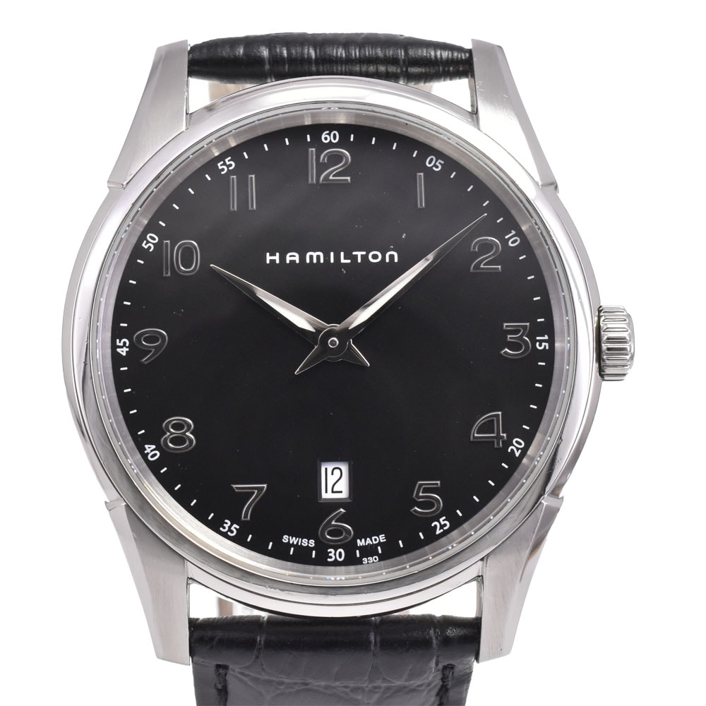 ハミルトン HAMILTON H385110 ジャズマスター シンライン デイト クォーツ メンズ 良品 N#145354