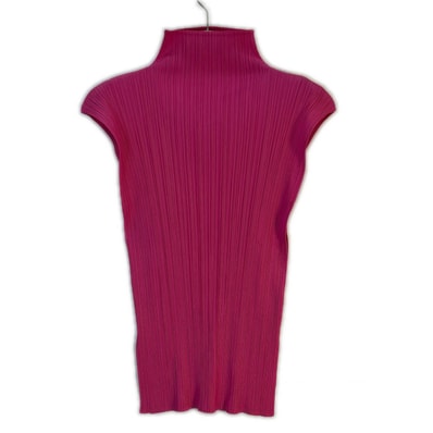 プリーツプリーズ PP43-JK652 ピンク フレンチスリーブプリーツブラウス L